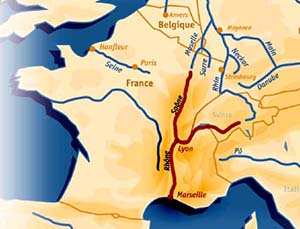 Rhone River Map
